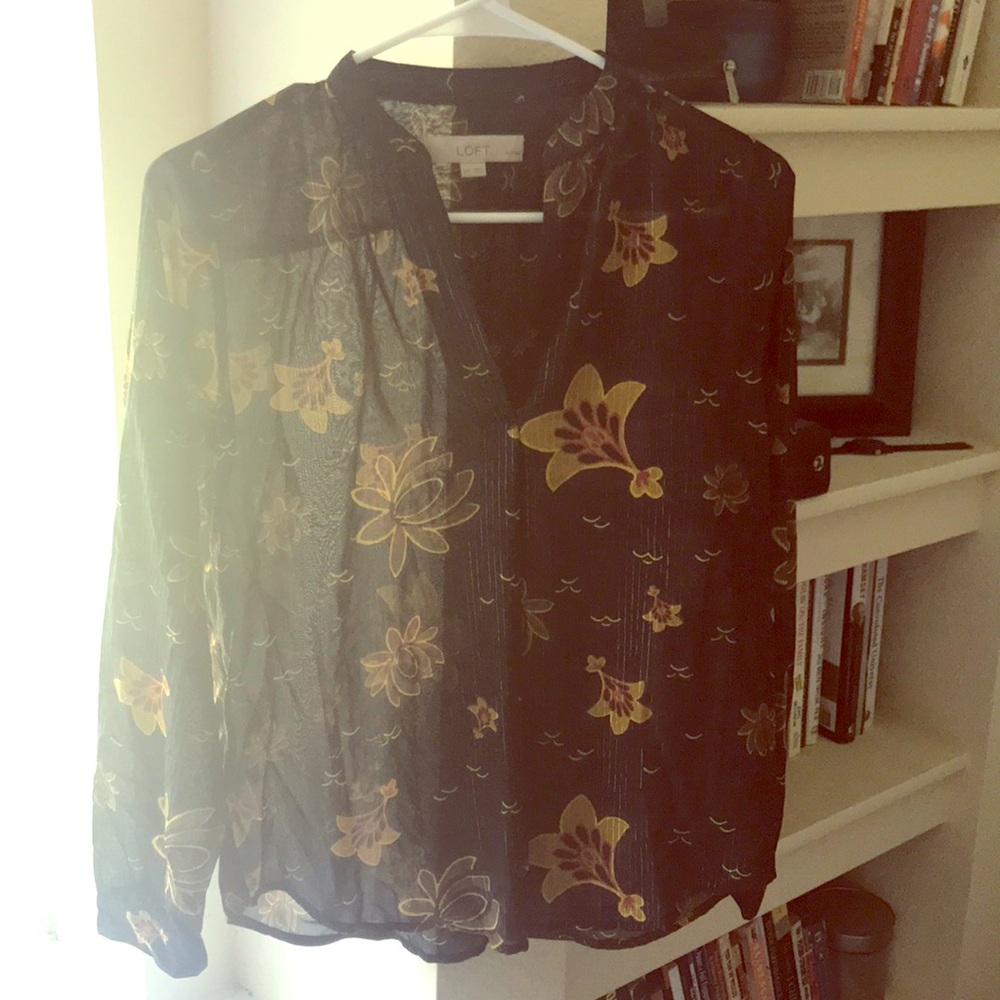 Ann Taylor Loft Sheer Blouse